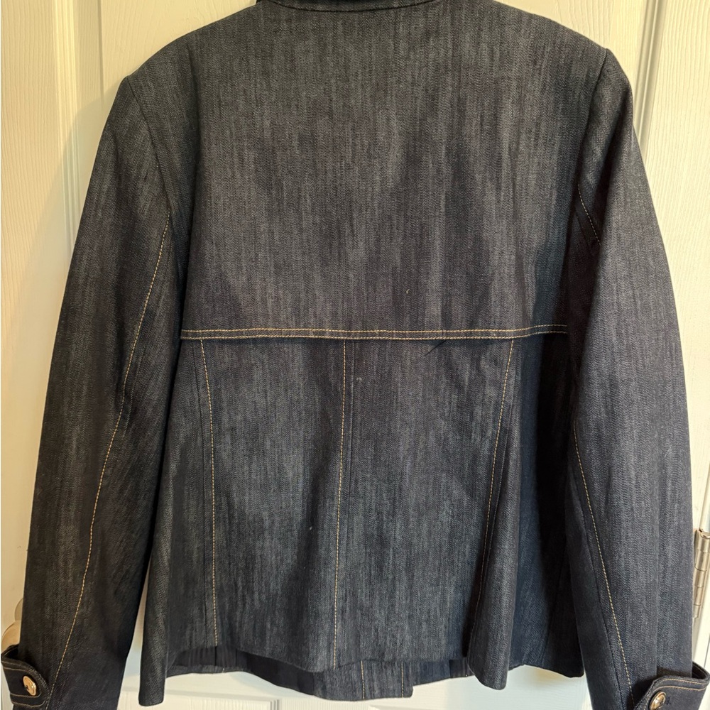 REFINED DENIM SHORT TRENCH COAT - Picture 4 of 6
